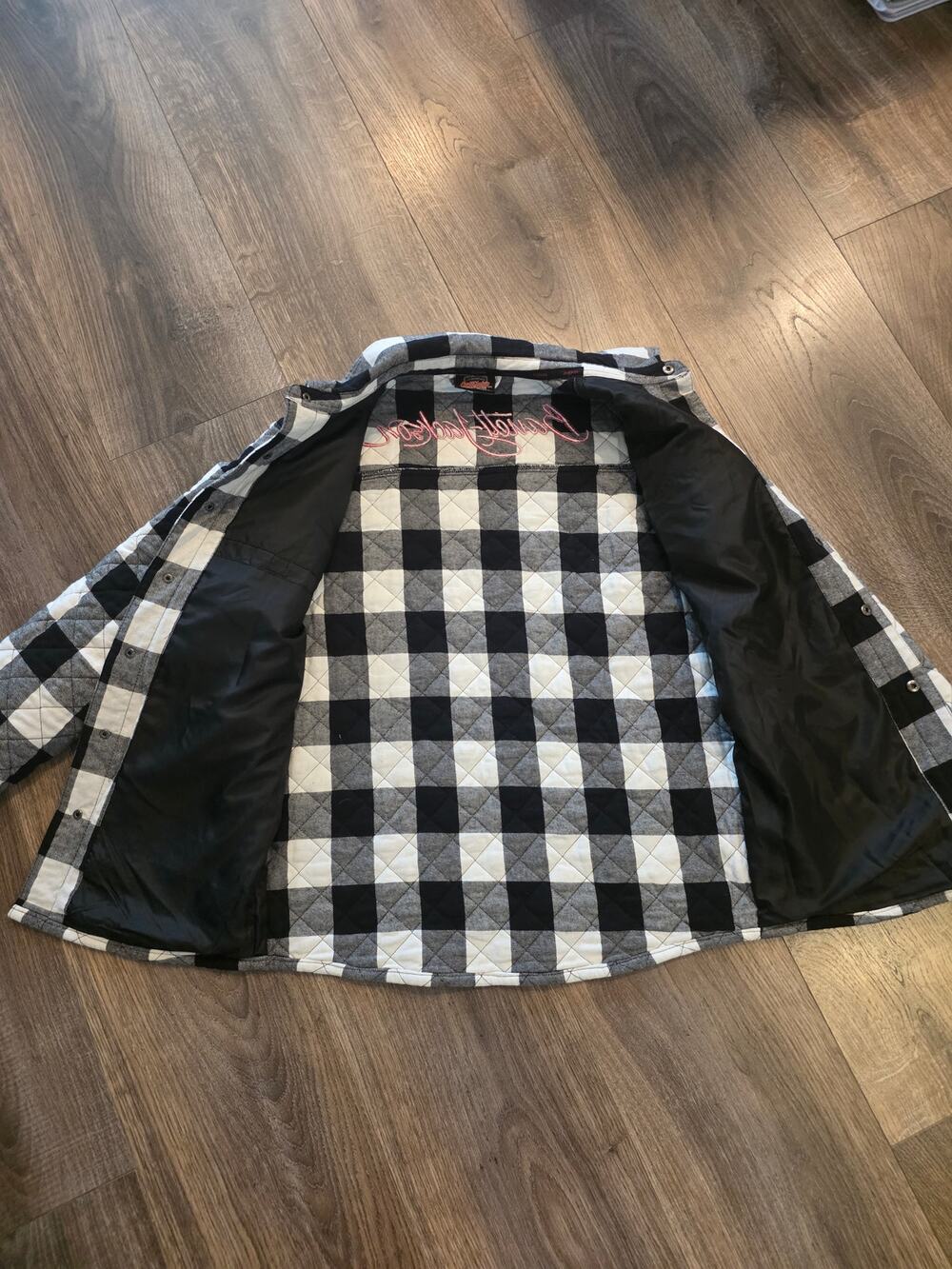 Barrett Jackson Quilted Buffalo Plaid Flannel Shacket S